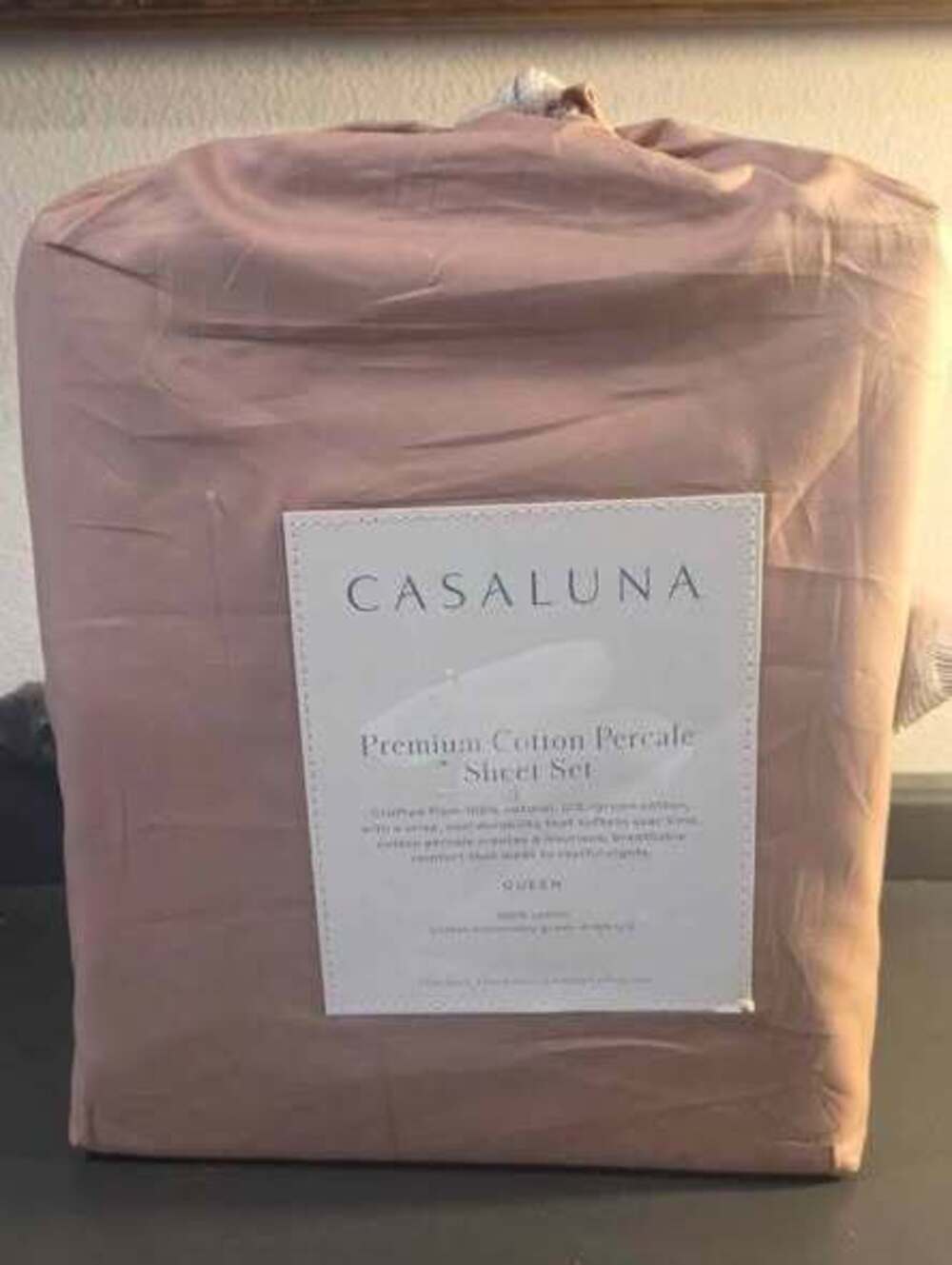 Casaluna Premium Cotton Percale Sheet Set - Queen